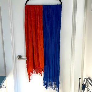 Set of 2 lovely fringed scarves.